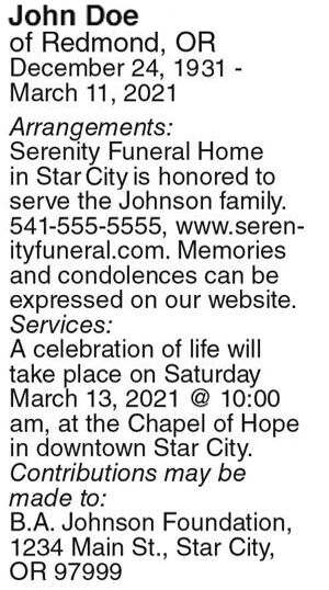 3" death notice
